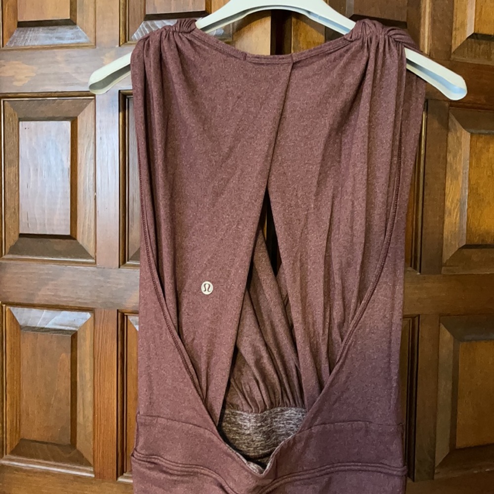 Lululemon Heathered Maroon Leotard. Size 6 - Picture 6 of 8